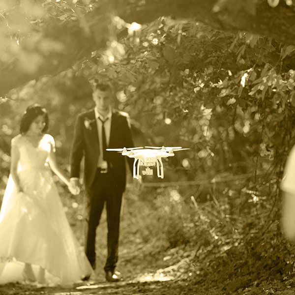 Drone professionnel mariage